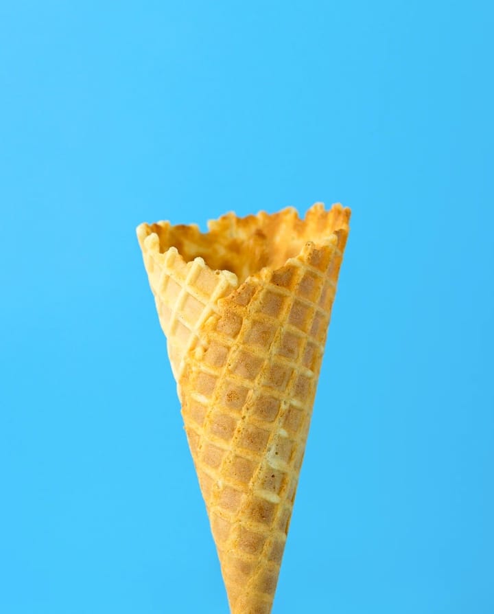 empty ice cream cone